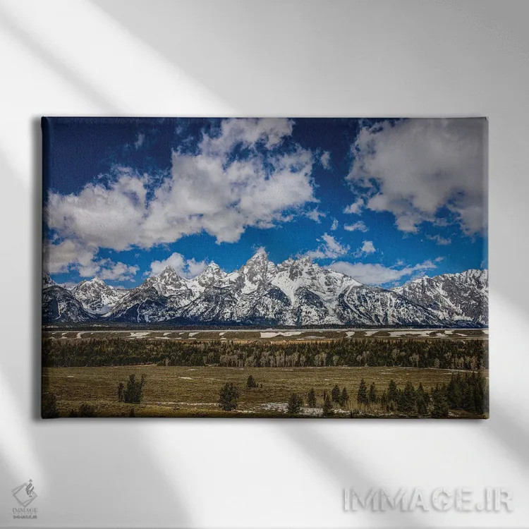 تابلو رشتهکوههای بزرگ تیتون (۸) اثر الکس جی پرز - نمای روبهرو روی دیوار