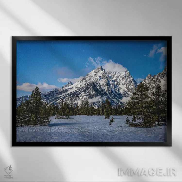 تابلو رشتهکوههای بزرگ تیتون (۵) اثر الکس جی پرز - نمای قابدار مشکی
