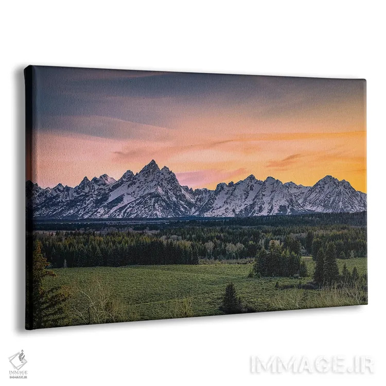 تابلو طلوع آفتاب بر رشتهکوه گرند تیتون شماره ۲ اثر الکس جی پرز - نمای پرسپکتیو محصول