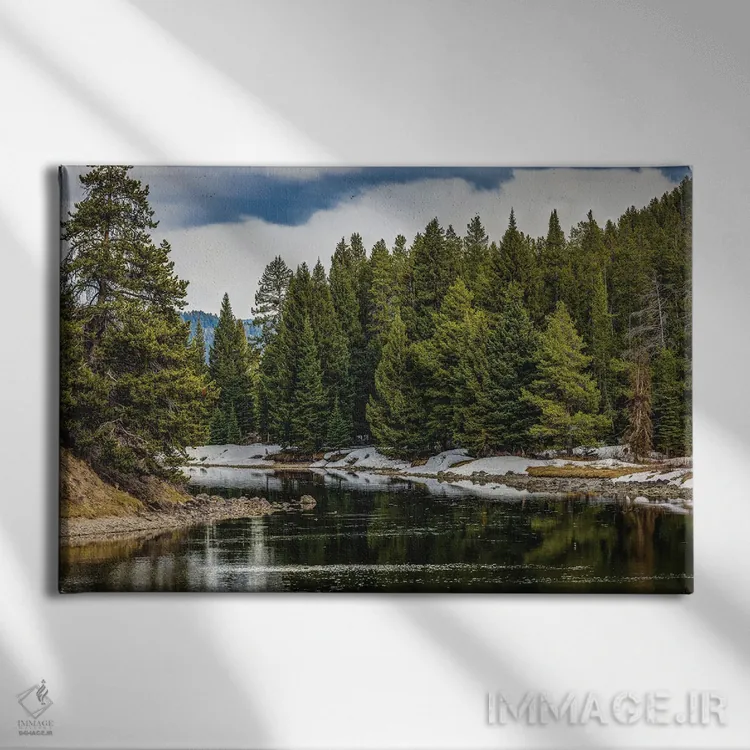 تابلو رودخانه گرند تیتون اثر الکس جی پرز - نمای روبهرو روی دیوار