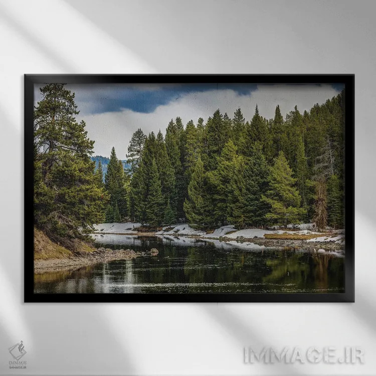 تابلو رودخانه گرند تیتون اثر الکس جی پرز - نمای قابدار مشکی