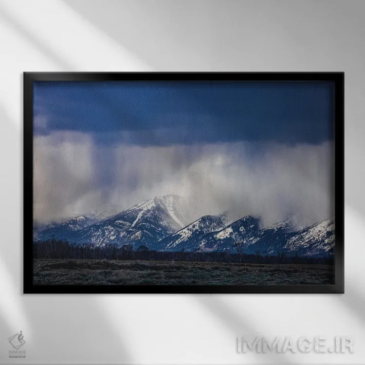 تابلو طوفان در گرند تیتون اثر الکس جی پرز - نمای قابدار مشکی