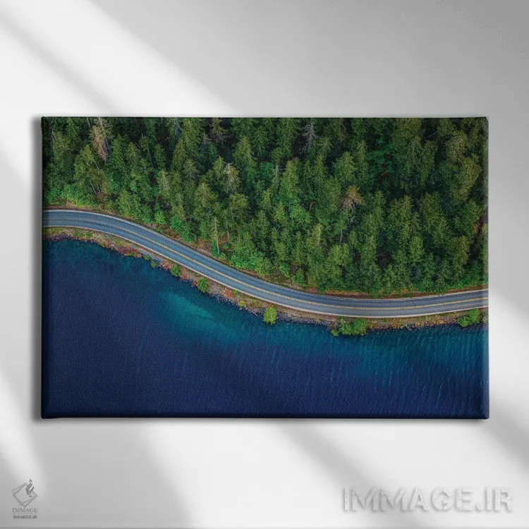 تابلو دریاچه پارک ملی المپیک شماره ۲ اثر الکس جی پرز - نمای روبهرو روی دیوار