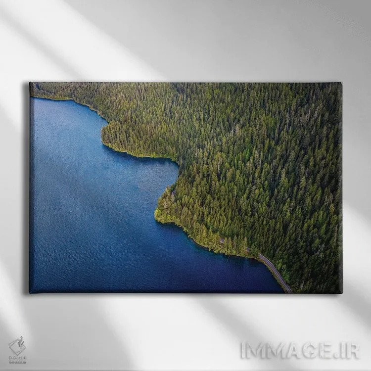 تابلو دریاچه پارک ملی المپیک شماره ۳ اثر الکس جی پرز - نمای روبهرو روی دیوار
