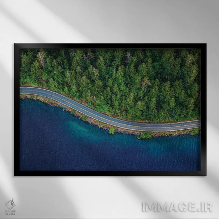 تابلو دریاچه پارک ملی المپیک شماره ۲ اثر الکس جی پرز - نمای قابدار مشکی