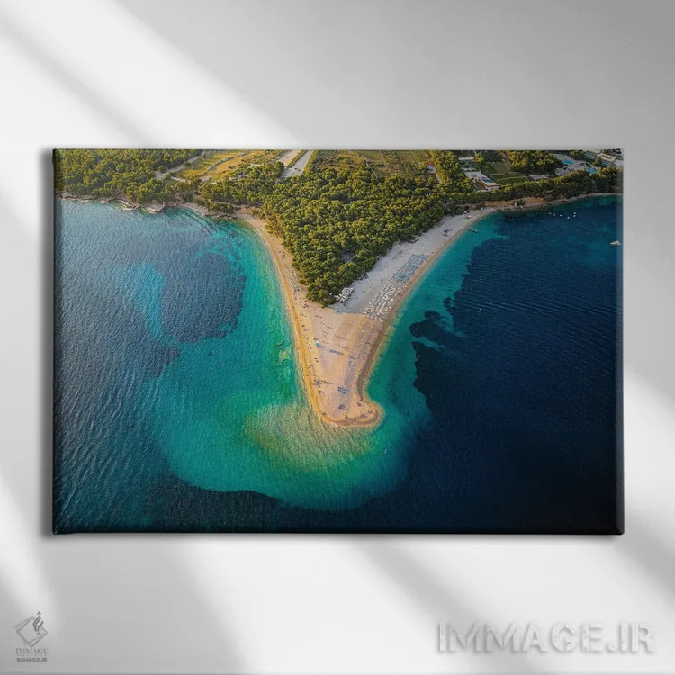 تابلو ساحل براچ کورایتا شماره ۱ (کروواسی) اثر الکس جی پرز - نمای روبهرو روی دیوار