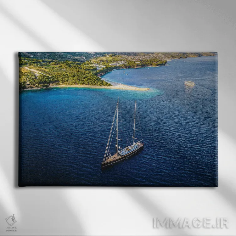 تابلو ساحل براچ کورایتا شماره ۲ (کروواسی) اثر الکس جی پرز - نمای روبهرو روی دیوار