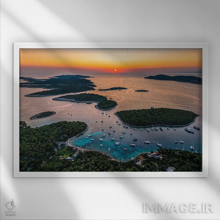 تابلو بندر هوار کروواسی شماره ۲ اثر الکس جی پرز - نمای قابدار سفید