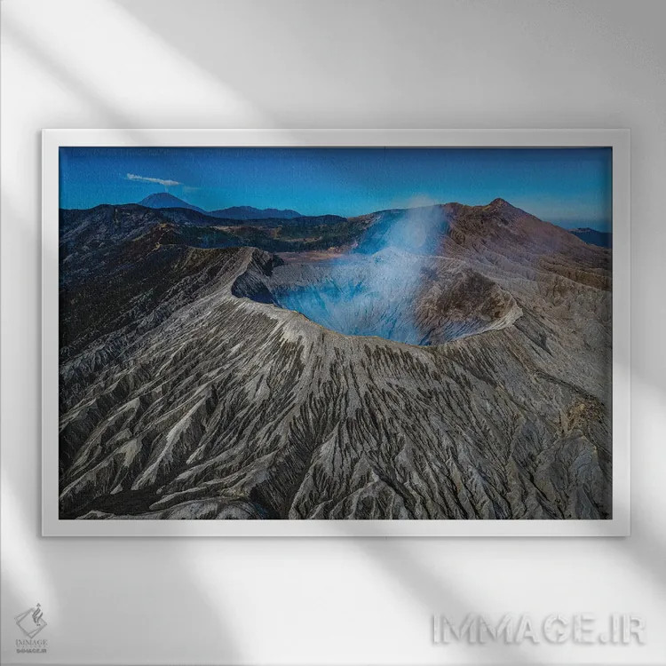 تابلو طلوع آفتاب آتشفشان برومو اندونزی شماره ۱ اثر الکس جی پرز - نمای قابدار سفید