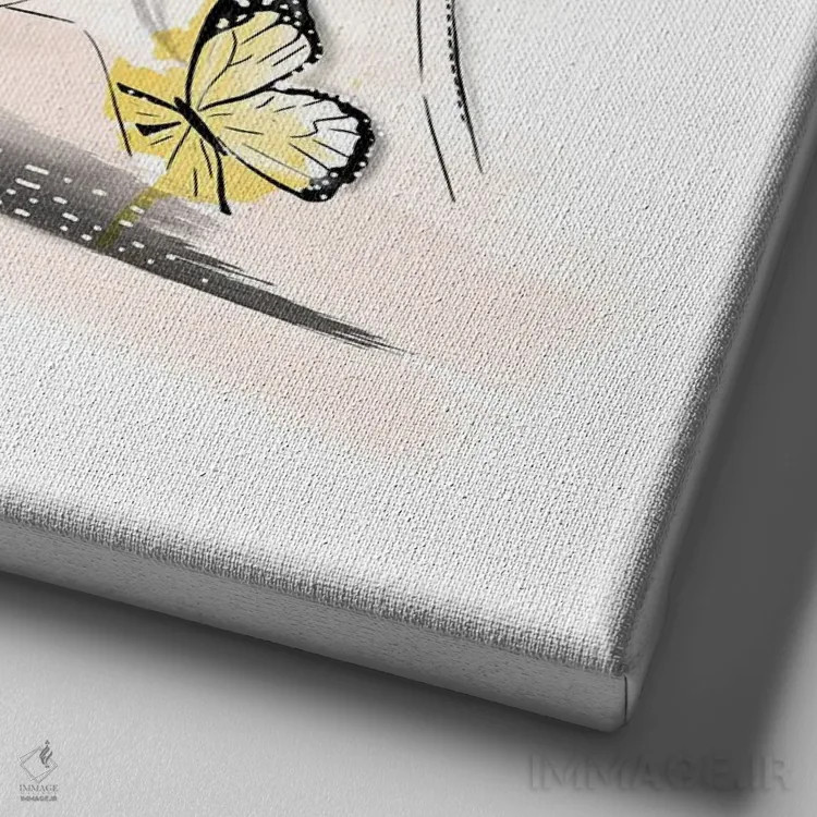 تابلو دختر پروانهای اثر آگاتا سدراک - نمای نزدیک بافت بوم