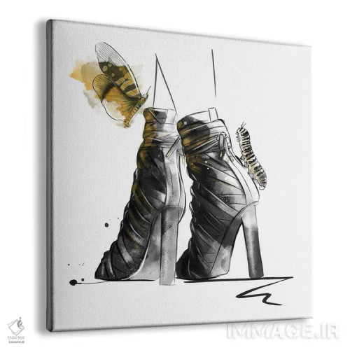 تابلو کفش پاشنه بلند اثر آگاتا سدراک - نمای پرسپکتیو محصول