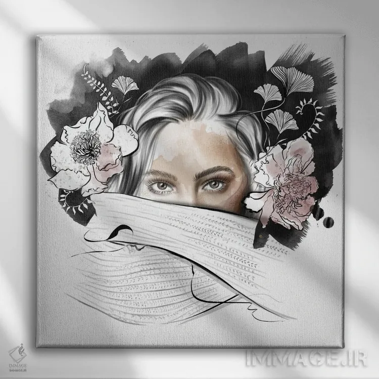 تابلو گل صدتومانی اثر آگاتا سدراک - نمای روبهرو روی دیوار