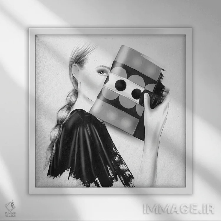 تابلو درخشان و مجلل اثر آگاتا سدراک - نمای قابدار سفید