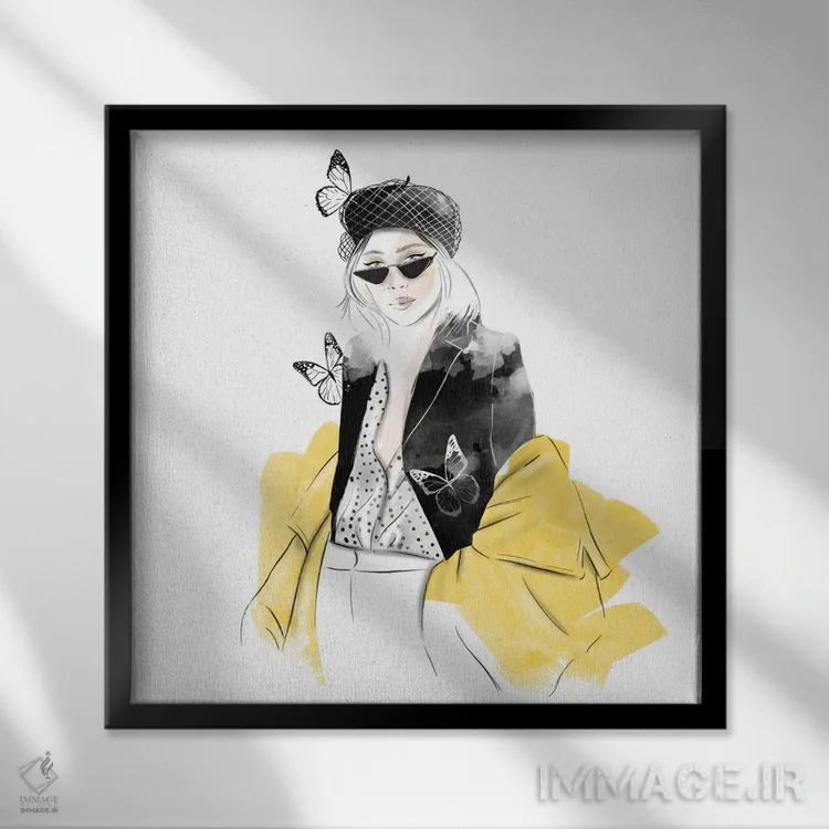 تابلو چشم گربهای اثر آگاتا سدراک - نمای قابدار مشکی