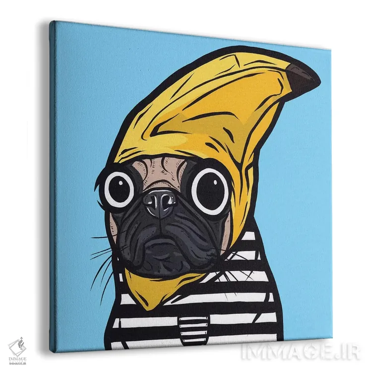 تابلو پاگ موزی اثر آلیسون گاتچل - نمای پرسپکتیو محصول