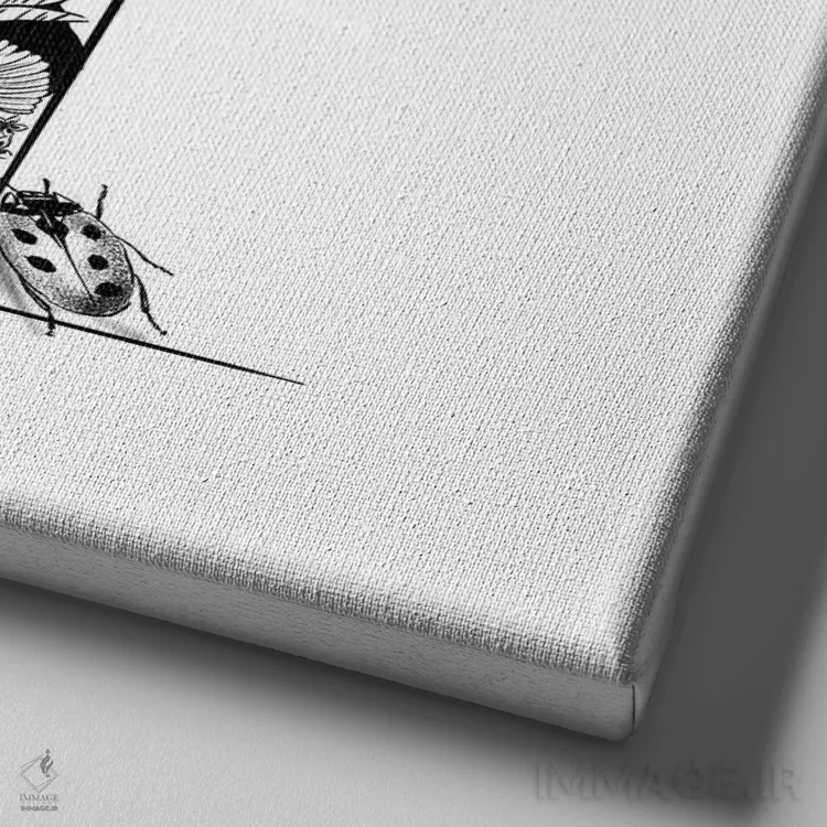 تابلو فنجان گلدار اثر آگاتا سدراک - نمای نزدیک بافت بوم