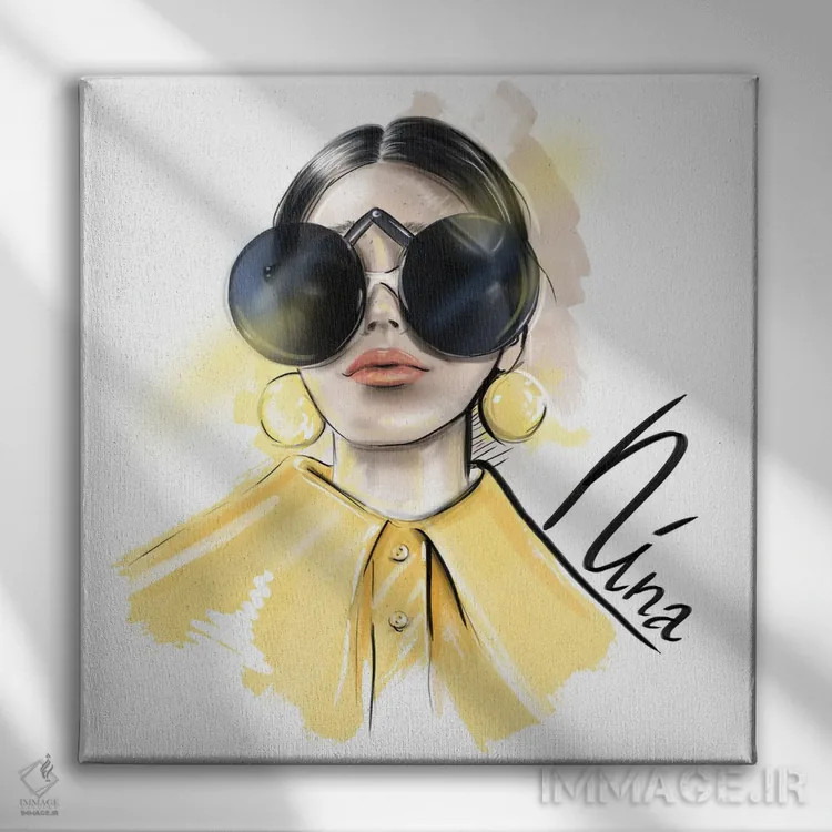 تابلو نینا (نام) اثر آگاتا سدراک - نمای روبهرو روی دیوار