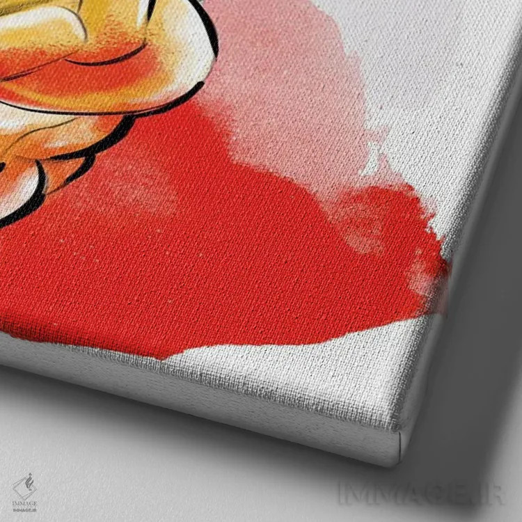 تابلو قرمز اثر آگاتا سدراک - نمای نزدیک بافت بوم