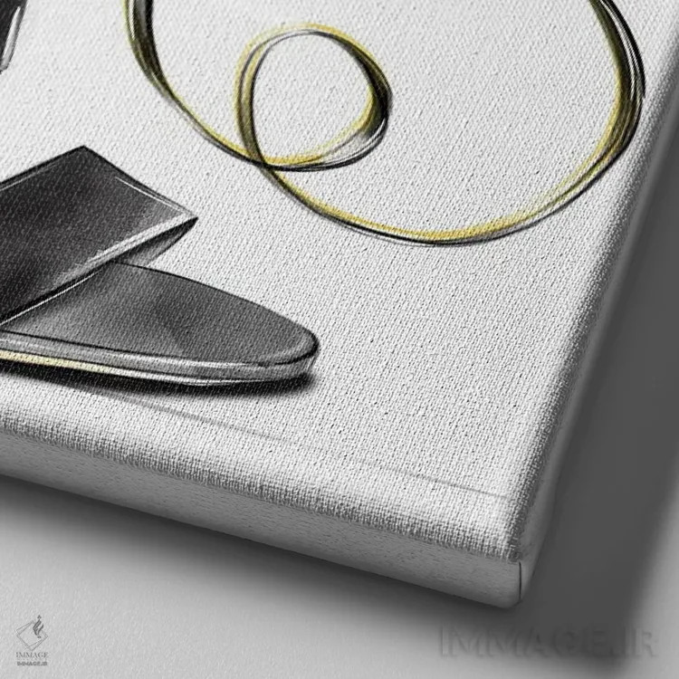 تابلو فراگامو (برند مد) اثر آگاتا سدراک - نمای نزدیک بافت بوم