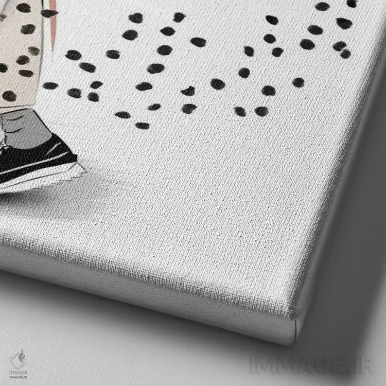 تابلو پراکندگی نقطهها اثر آگاتا سدراک - نمای نزدیک بافت بوم