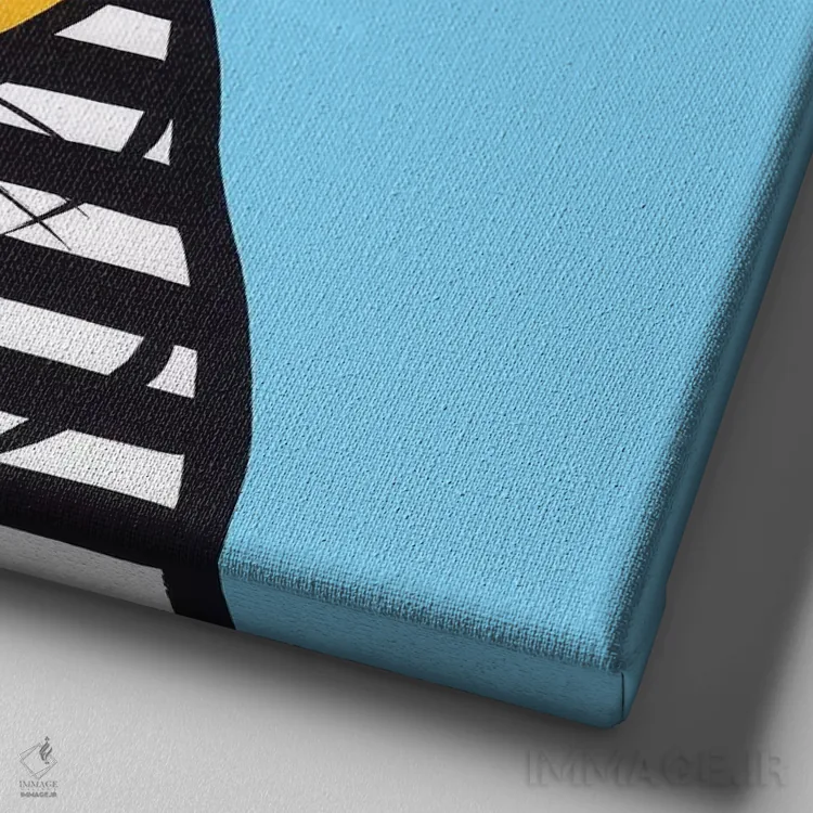 تابلو پاگ موزی اثر آلیسون گاتچل - نمای نزدیک بافت بوم