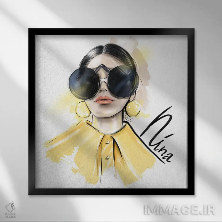 تابلو نینا (نام) اثر آگاتا سدراک - نمای قابدار مشکی