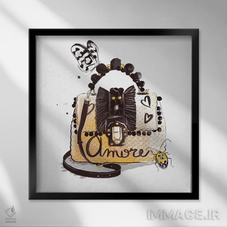 تابلو کیف آموره اثر آگاتا سدراک - نمای قابدار مشکی