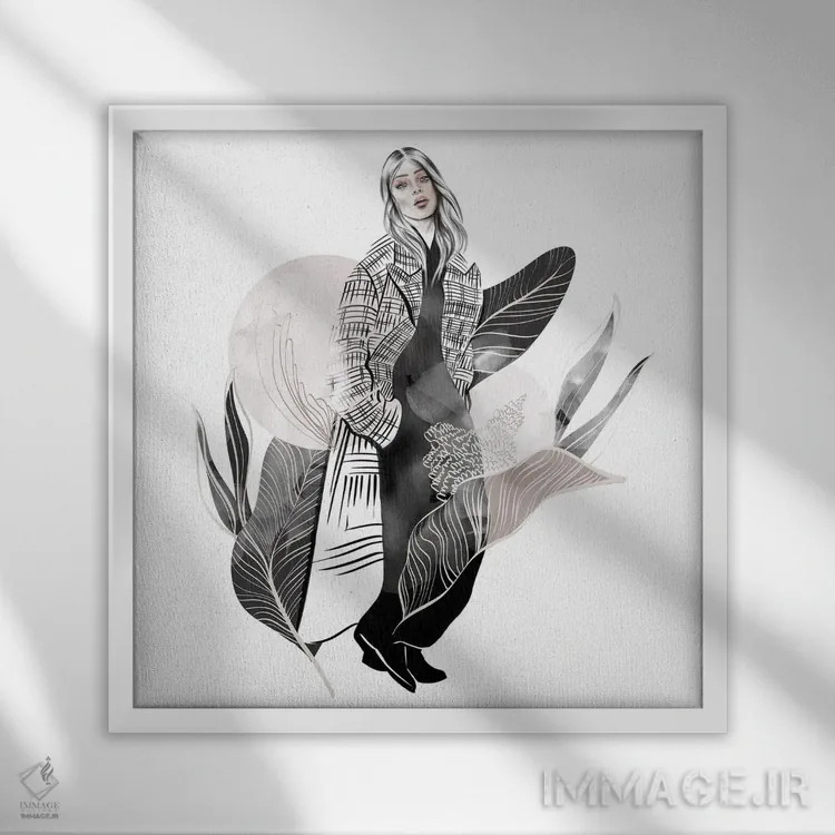 تابلو شب اثر آگاتا سدراک - نمای قابدار سفید