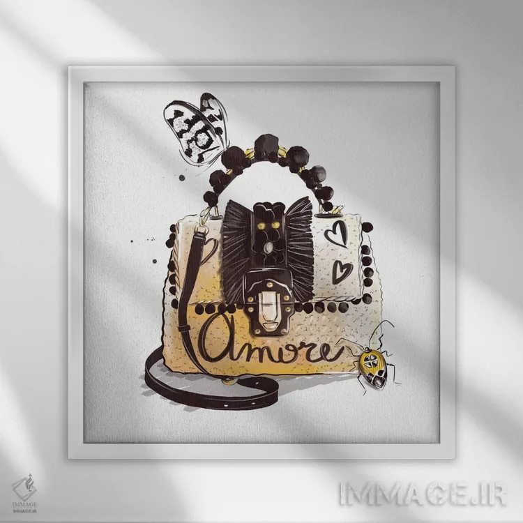 تابلو کیف آموره اثر آگاتا سدراک - نمای قابدار سفید