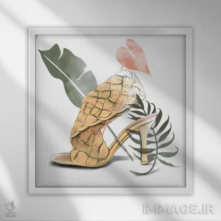 تابلو بوتگا ونتا (برند مد) اثر آگاتا سدراک - نمای قابدار سفید