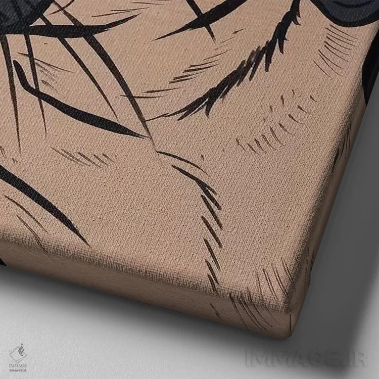 تابلو زبان پاگ اثر آلیسون گاتچل - نمای نزدیک بافت بوم