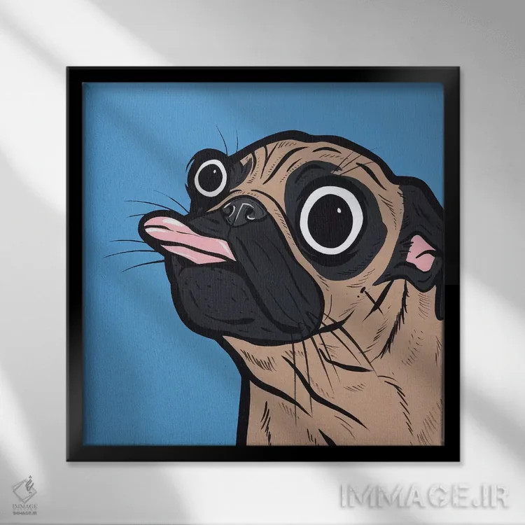 تابلو زبان پاگ اثر آلیسون گاتچل - نمای قابدار مشکی