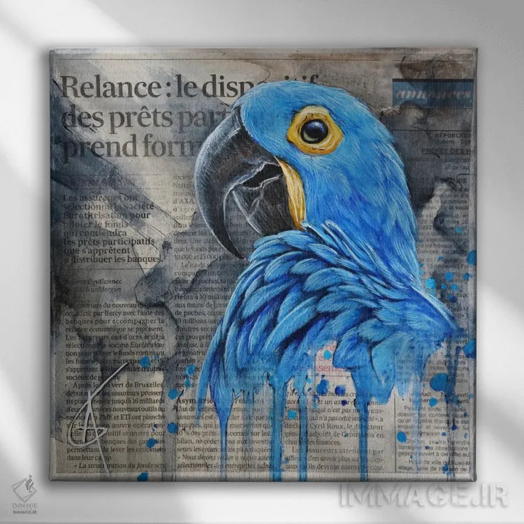 تابلو بایئی (نام خاص/احتمالاً آفریقایی) اثر آناگرُز - نمای روبهرو روی دیوار