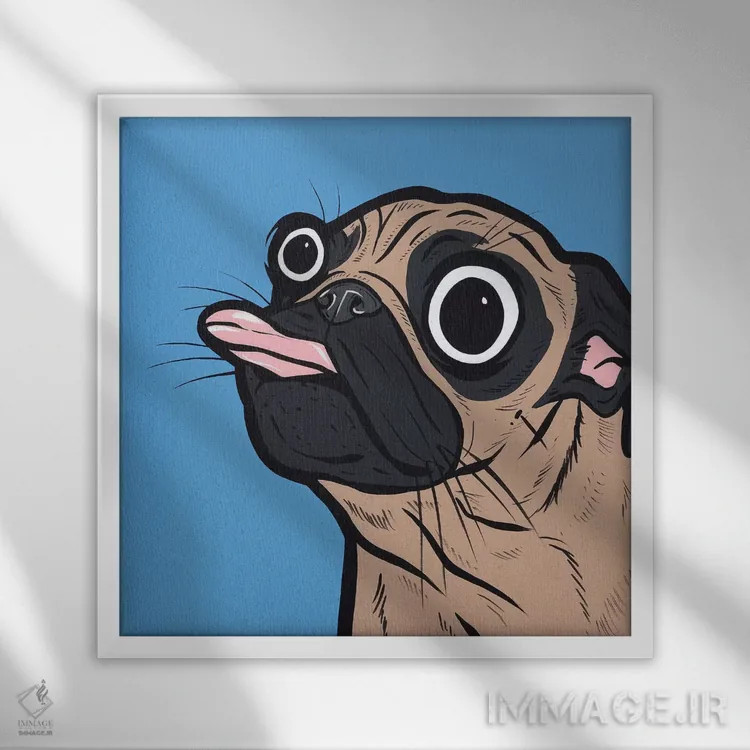 تابلو زبان پاگ اثر آلیسون گاتچل - نمای قابدار سفید