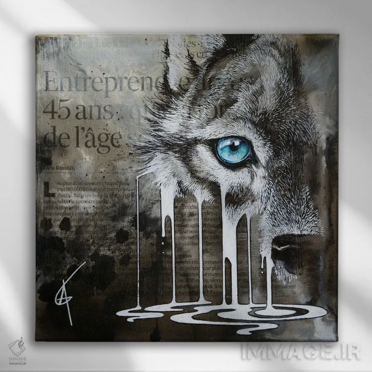 تابلو دستنیافتنی XVII (شماره ۱۷) اثر آناگرُز - نمای روبهرو روی دیوار