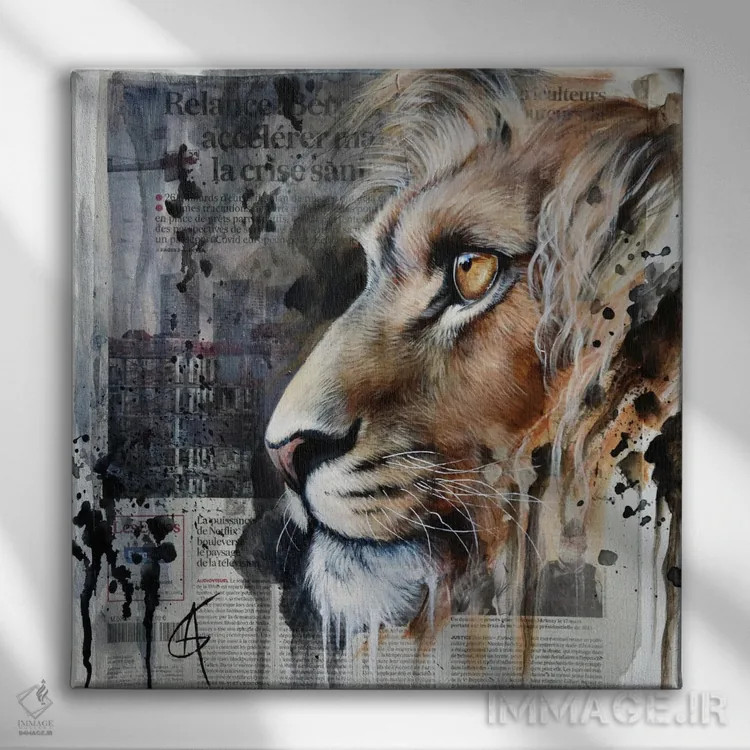 تابلو اینکوسی (عنوان سلطنتی در برخی فرهنگهای آفریقایی) اثر آناگرُز - نمای روبهرو روی دیوار