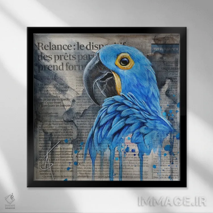 تابلو بایئی (نام خاص/احتمالاً آفریقایی) اثر آناگرُز - نمای قابدار مشکی