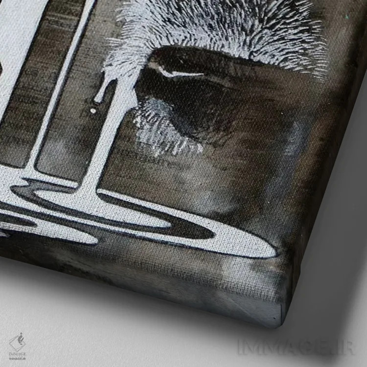تابلو دستنیافتنی XVII (شماره ۱۷) اثر آناگرُز - نمای نزدیک بافت بوم