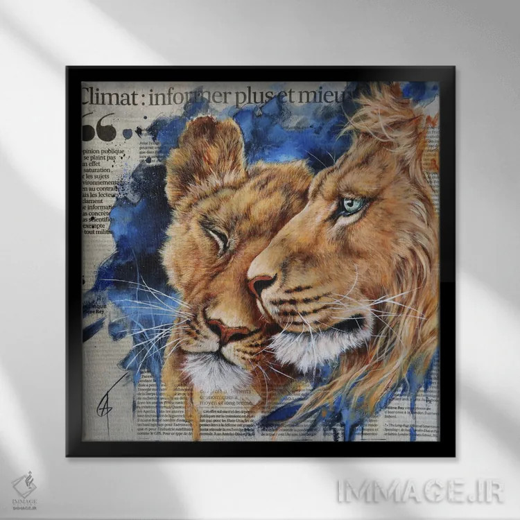 تابلو ایمتو (نام خاص/احتمالاً آفریقایی) اثر آناگرُز - نمای قابدار مشکی