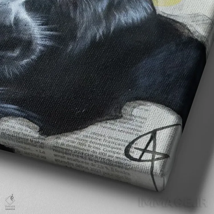 تابلو کوری اثر آناگرُز - نمای نزدیک بافت بوم