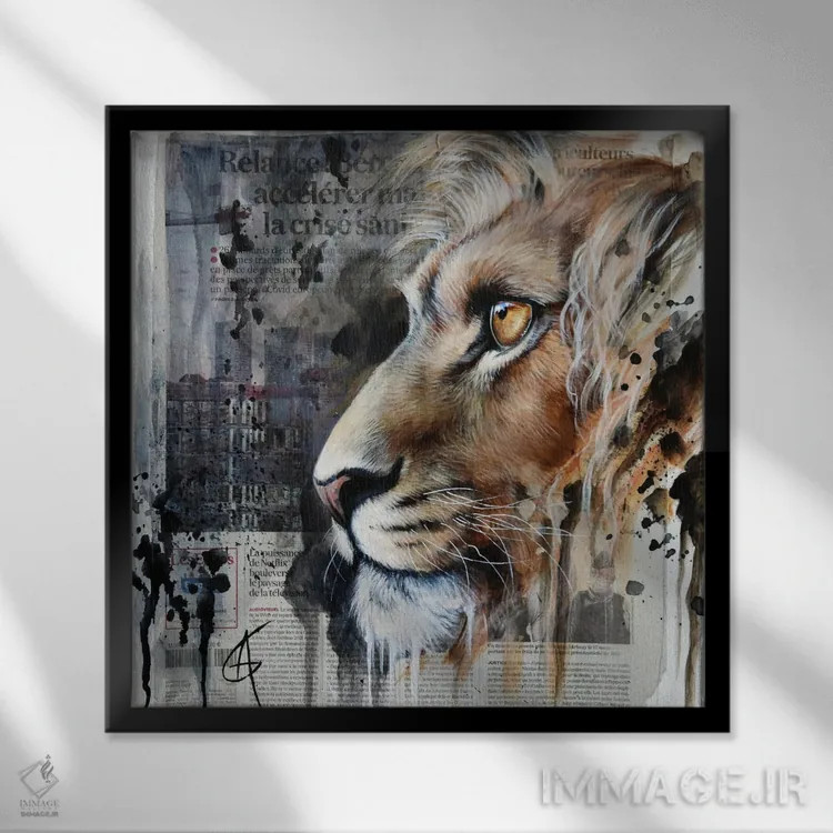 تابلو اینکوسی (عنوان سلطنتی در برخی فرهنگهای آفریقایی) اثر آناگرُز - نمای قابدار مشکی