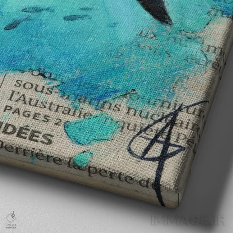 تابلو مانو اثر آناگرُز - نمای نزدیک بافت بوم