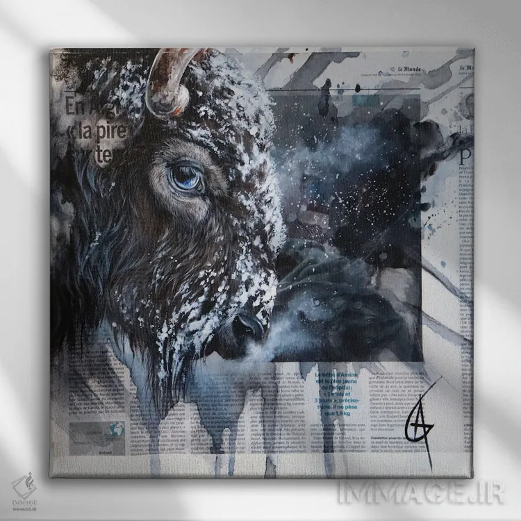 تابلو ثلوجی (اسمی غیرشناخته) اثر آناگرُز - نمای روبهرو روی دیوار