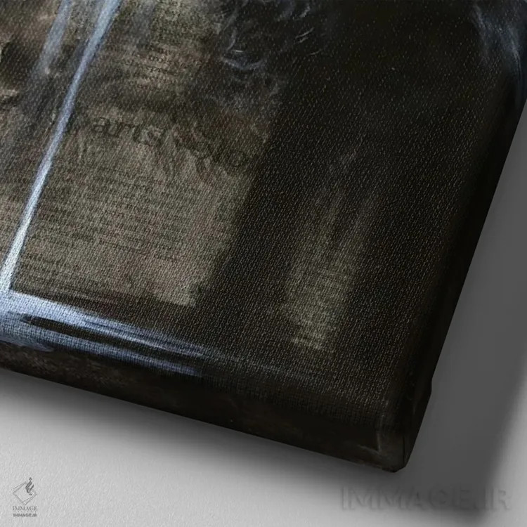 تابلو اُراو اثر آناگرُز - نمای نزدیک بافت بوم