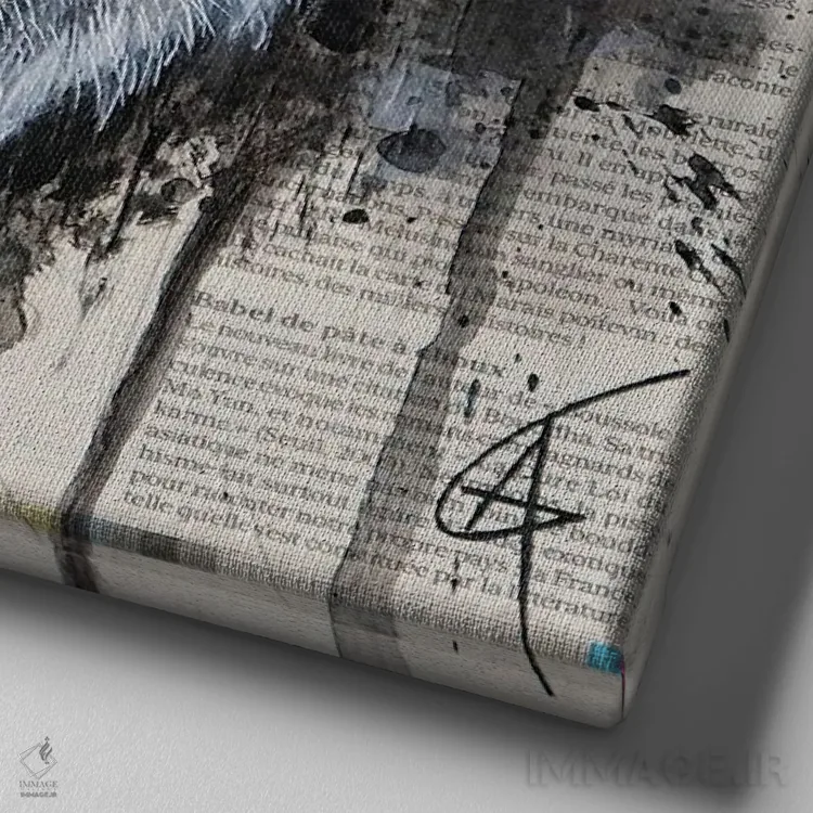 تابلو جنگو اثر آناگرُز - نمای نزدیک بافت بوم