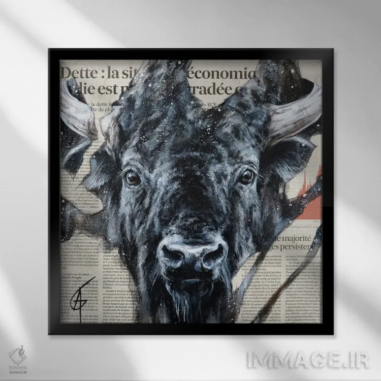 تابلو کازو (نام خاص) اثر آناگرُز - نمای قابدار مشکی