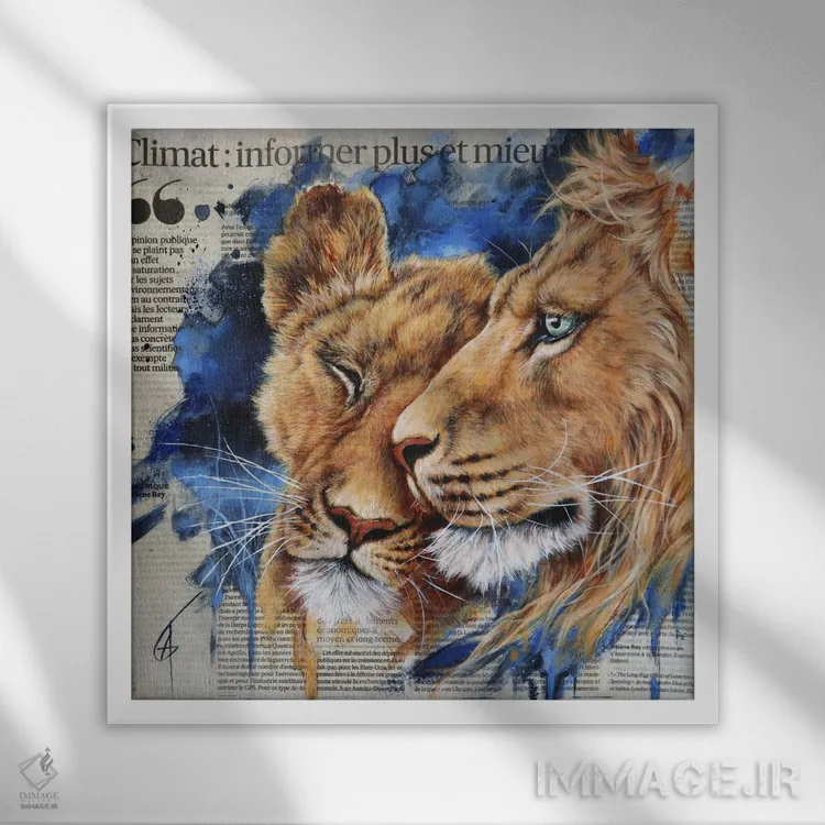 تابلو ایمتو (نام خاص/احتمالاً آفریقایی) اثر آناگرُز - نمای قابدار سفید