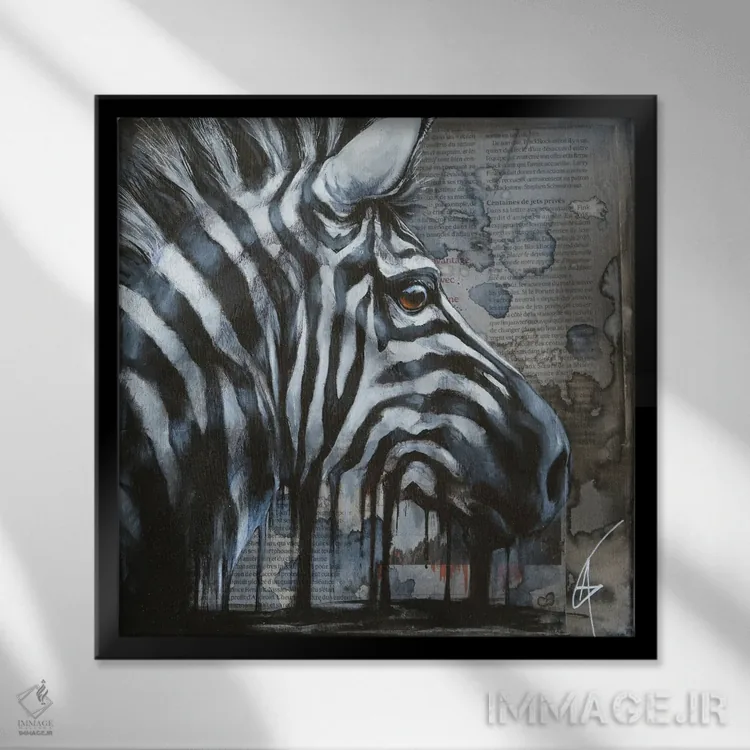 تابلو کوهبا اثر آناگرُز - نمای قابدار مشکی