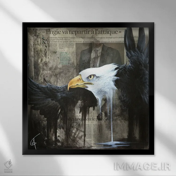 تابلو اُراو اثر آناگرُز - نمای قابدار مشکی