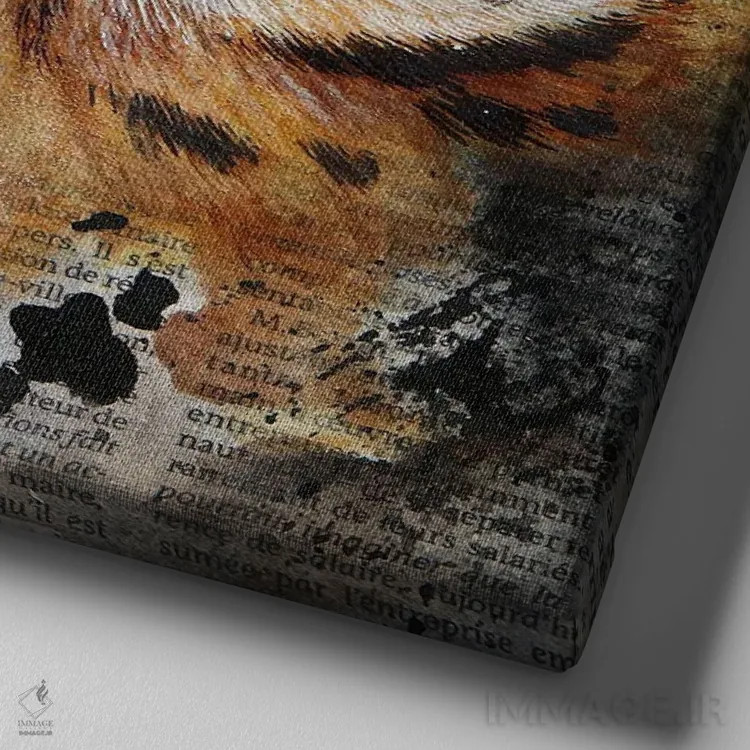 تابلو وو اثر آناگرُز - نمای نزدیک بافت بوم